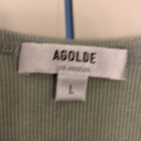 Anthropologie x Agolde LA rib tank Tiedye bodysuit, Catalyst Rewind Cotton Blue - Picture 6 of 10